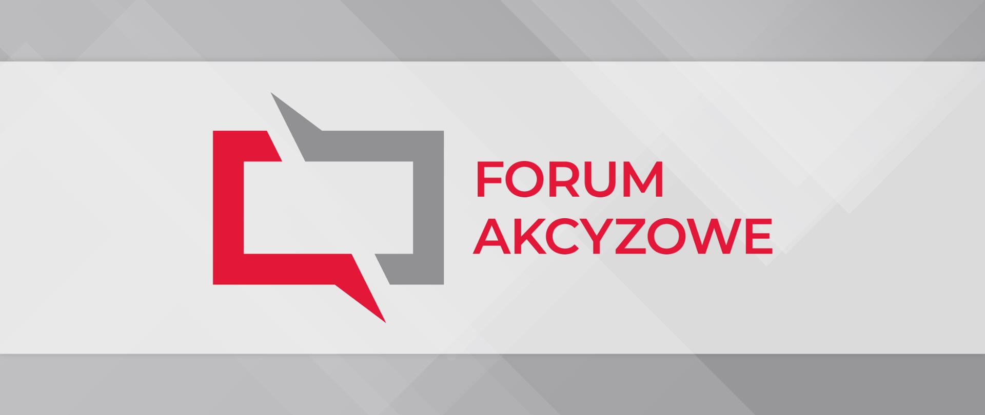 Symbol połączonych dwóch dialogów i napis Forum Akcyzowe.