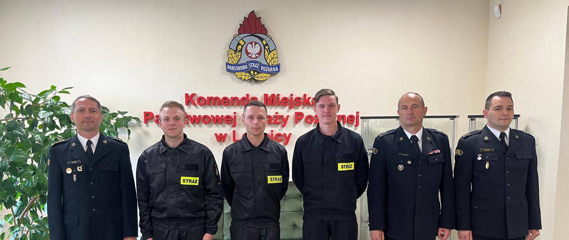 Ślubowanie trzech nowych strażaków