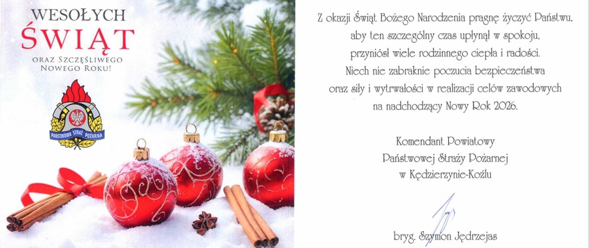 Życzenia z okazji Świąt Bożego Narodzenia 