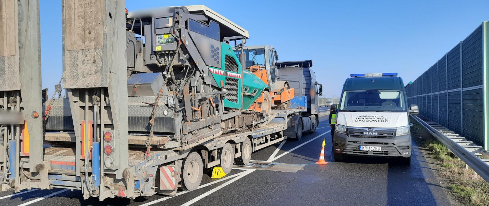 Nienormatywny transport maszyn budowlanych bez zezwolenia i pilota