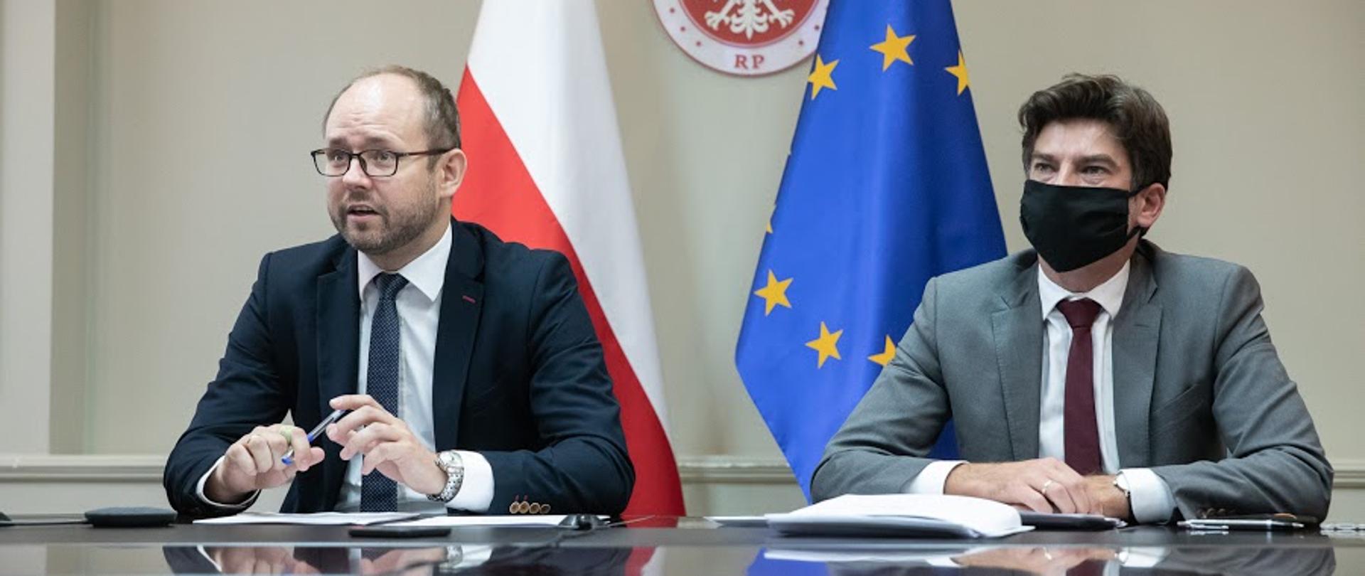 2020.10.01 Warszawa . Minister Marcin Przydacz . Wideokonferecja Haga .Fot. Tymon Markowski / MSZ