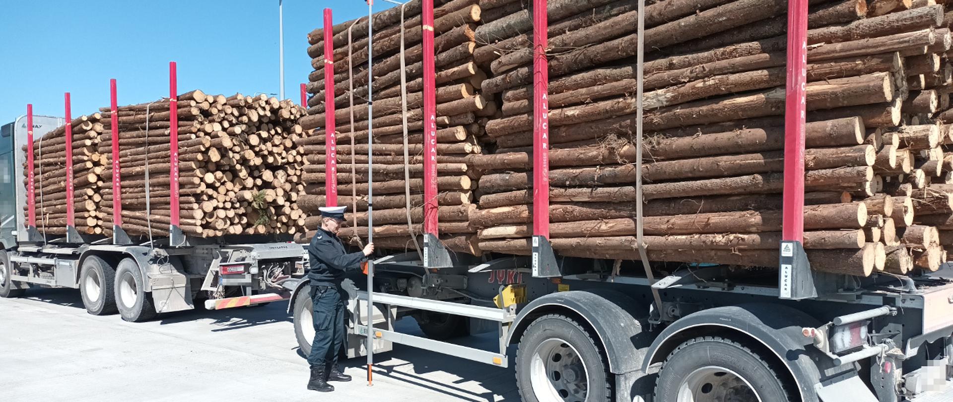 INSPEKTOR SPRAWDZA WYSOKOŚĆ ŁADUNKU