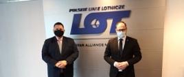 Minister Jernej Vrtovec I Prezes PLL LOT Rafał Milczarski