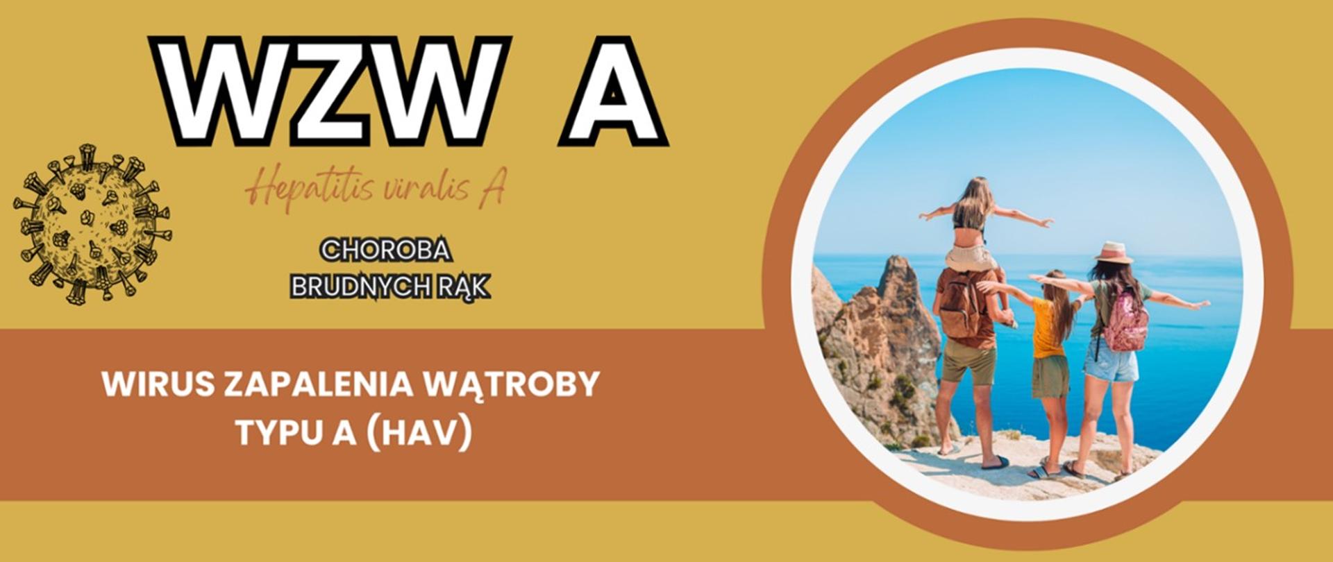 Grafika informacyjna o Wirusowym Zapaleniu Wątroby Typu A