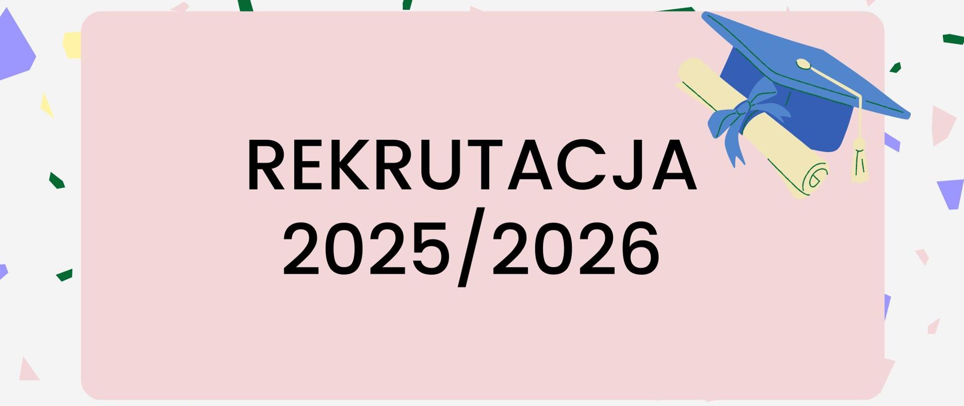 Plakat rekrutacja 2025/26