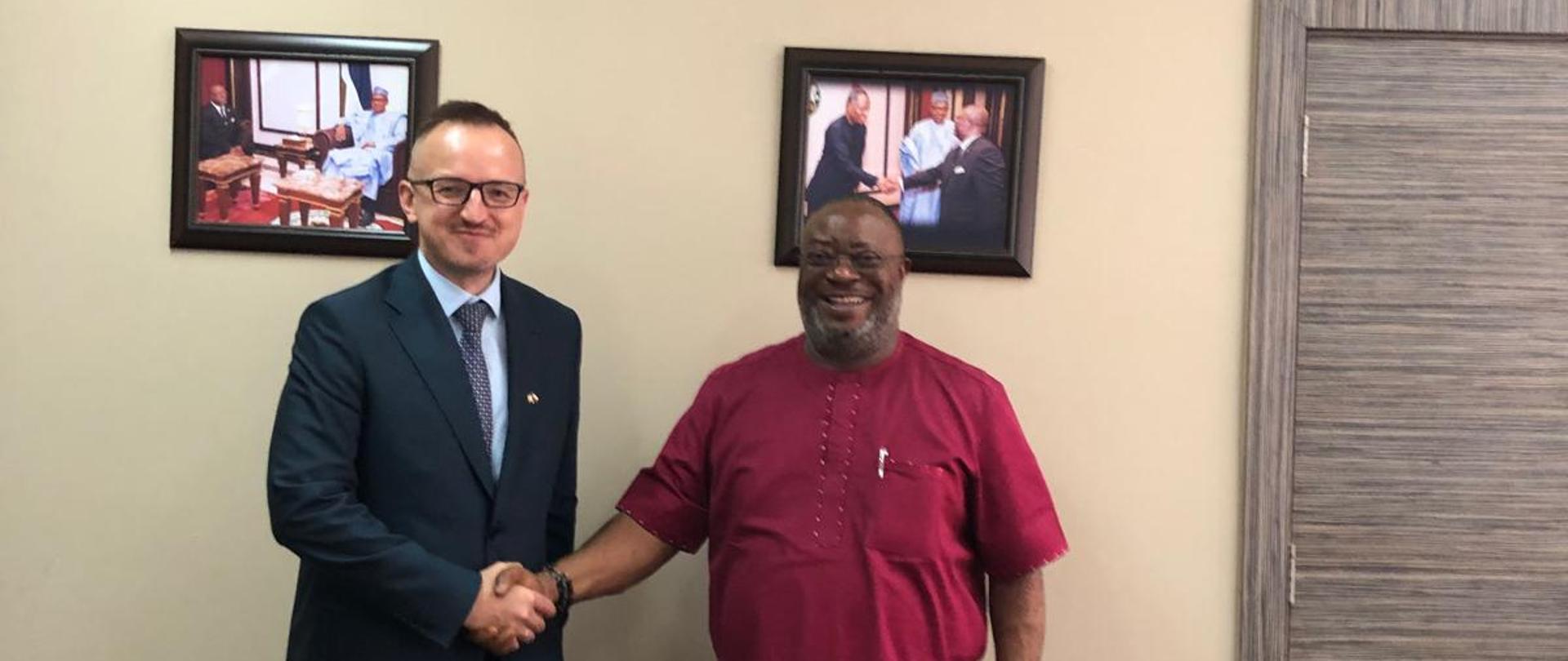 On March 18, 2025, chargé d'affaires of the Embassy of the Republic of Poland, Michał Cygan, met with the Ambassador of the Republic of Equatorial Guinea to Nigeria, His Excellency Francisco Edu Ngua Mangue.