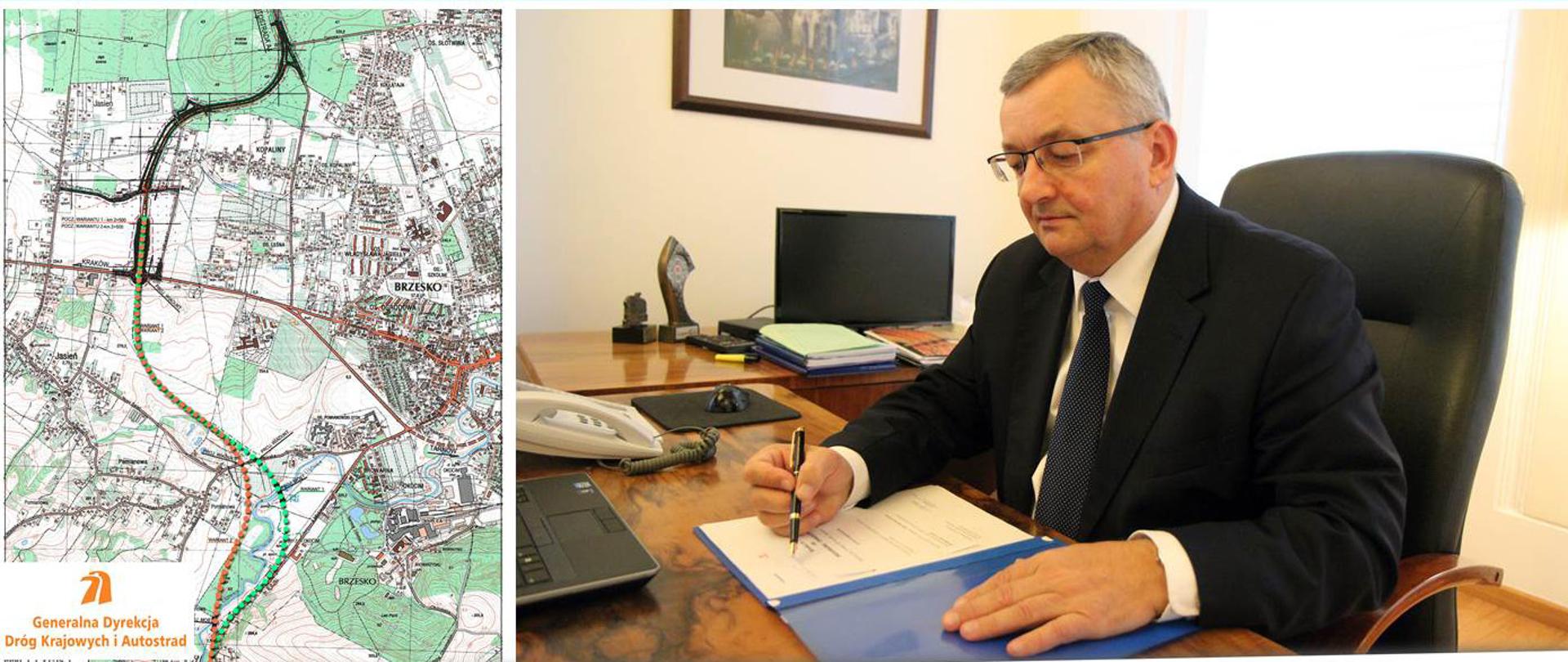 Minister infrastruktury Andrzej Adamczyk zatwierdził aneks do programu inwestycji dla budowy drogi krajowej nr 75 na odcinku Brzesko – Nowy Sącz