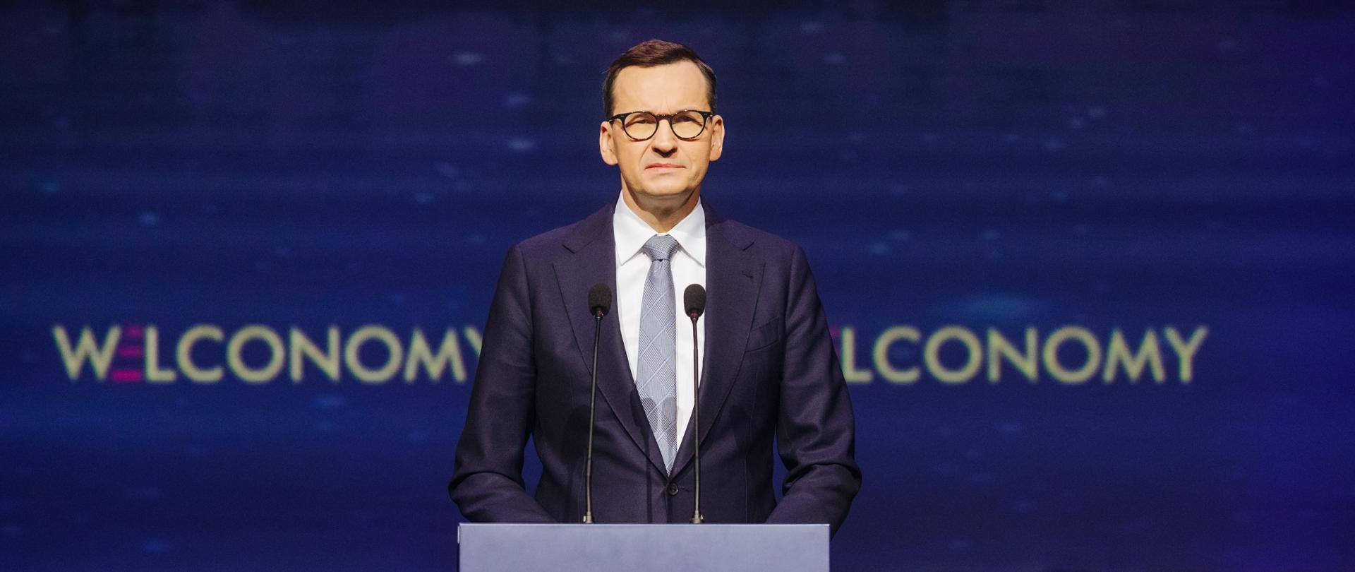 Premier Mateusz Morawiecki podczas XXX edycji Welconomy Forum w Toruniu.