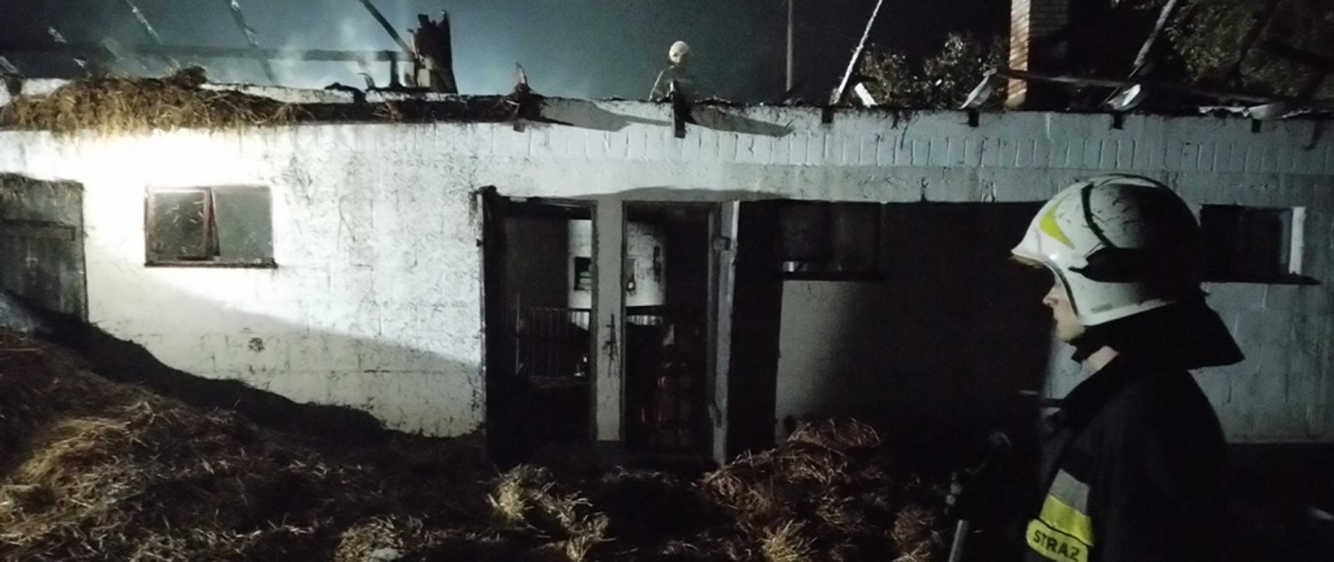 Pożar budynku gospodarczego w Smarklicach, gm. Drohiczyn