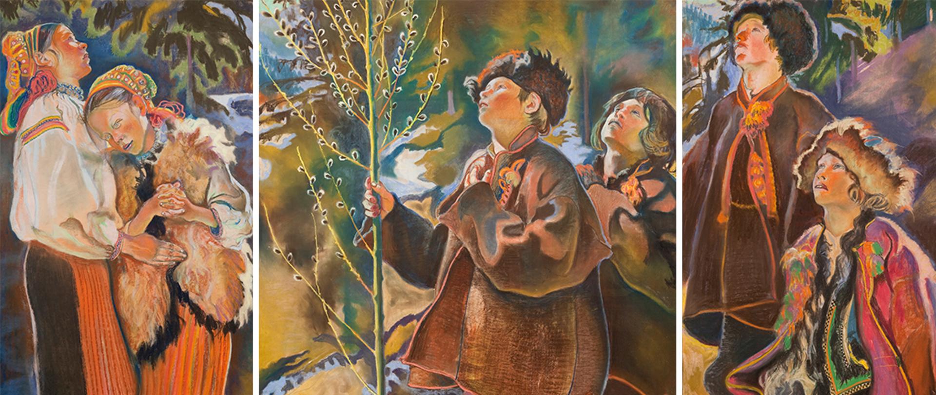 Kazimierz Sichulski - Niedziela Palmowa Tryptyk