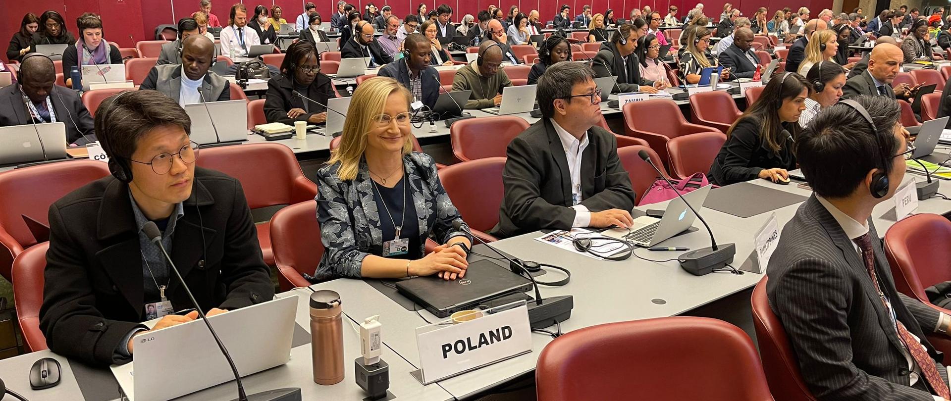 Magda Gosk, p.o. Głównego Inspektora Ochrony Środowiska podczas spotkania Open-Ended Working Group Konwencji Bazylejskiej w Genewie
