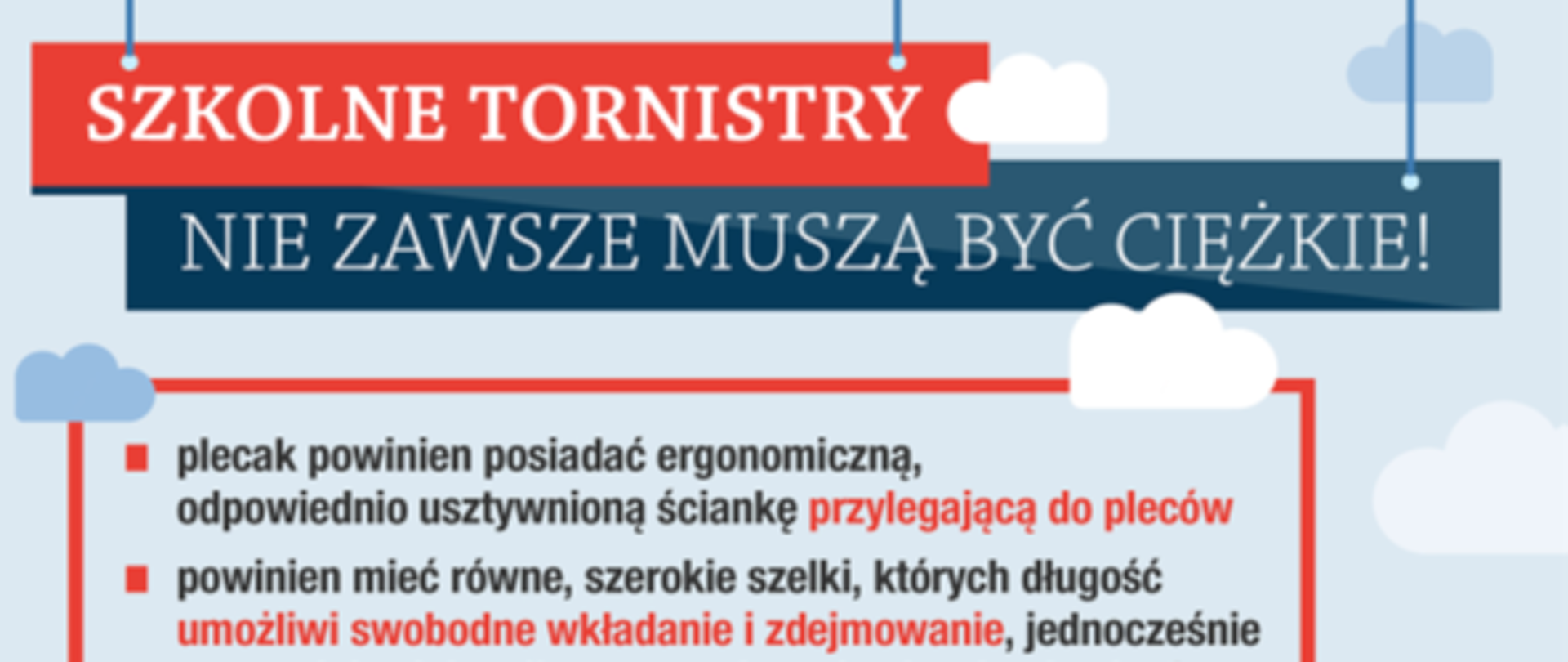 zalecenia dla plecaków