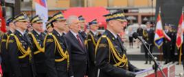 Śląski Komendant Wojewódzki PSP st. bryg. Damian Legierski uczestniczył w Wojewódzkich Obchodach Dnia Strażaka w Nys
