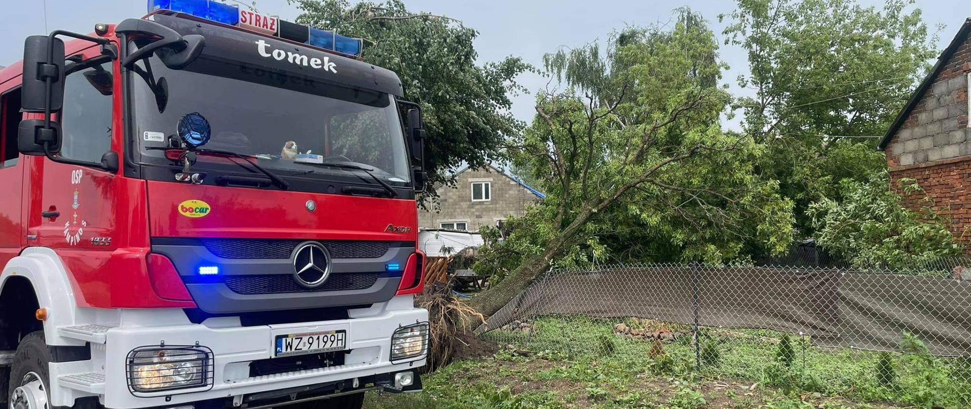 Skutki nawałnicy w Gminie Sanniki