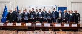Uczestnicy podpisania listu intencyjnego w sprawie utworzenia Centrum edukacyjno-badawczego i szkolenia służb ratowniczych w Krakowie