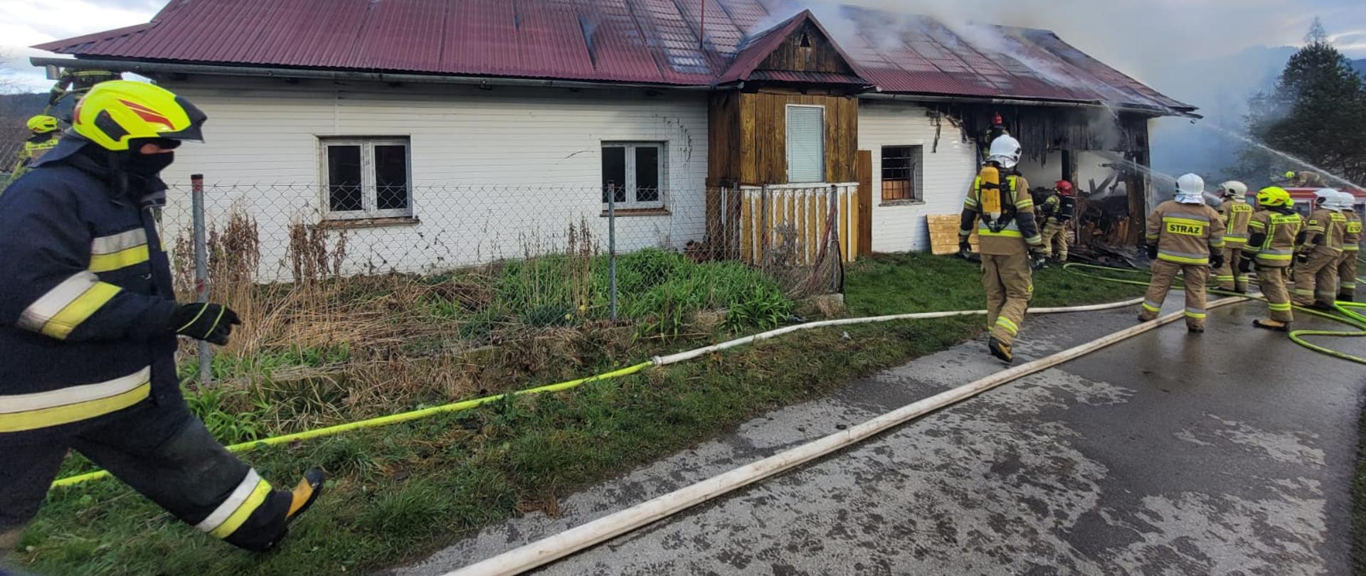 Pożar w Łętowni 3-04-2024