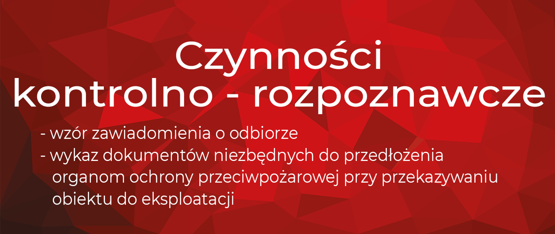 Czynności kontrolno - rozpoznawcze pliki do pobrania