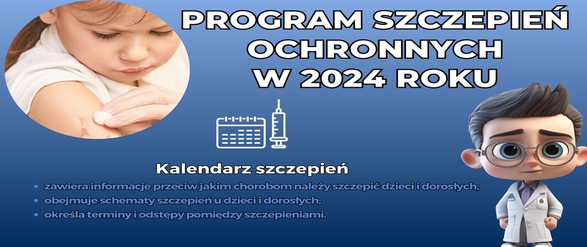 Kalendarz szczepień na rok 2024