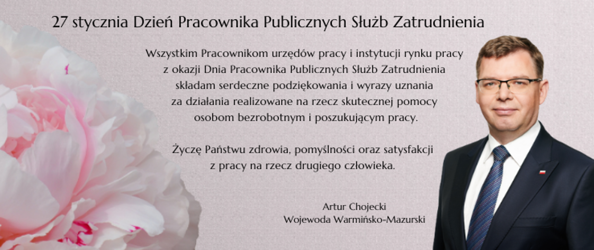 Życzenia z okazji Dnia Pracownika Publicznych Służb Zatrudnienia