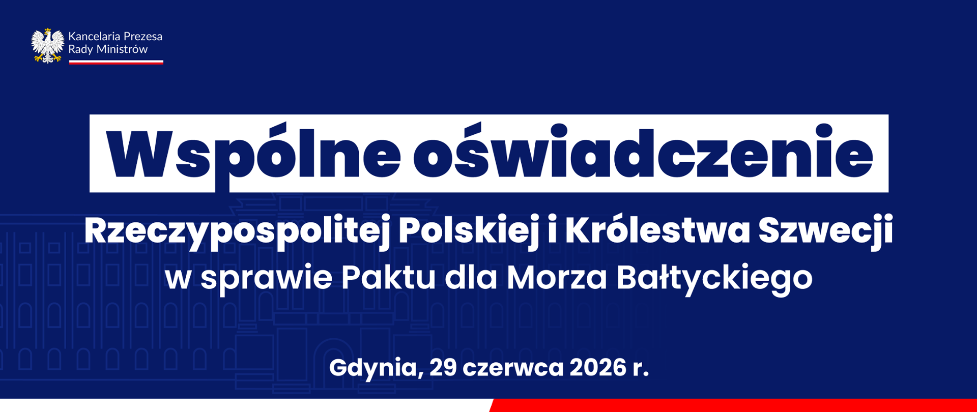 Grafika Wspólne oświadczenie RP i Królestwa Szwecji ws. Paktu dla Morza Bałtyckiego