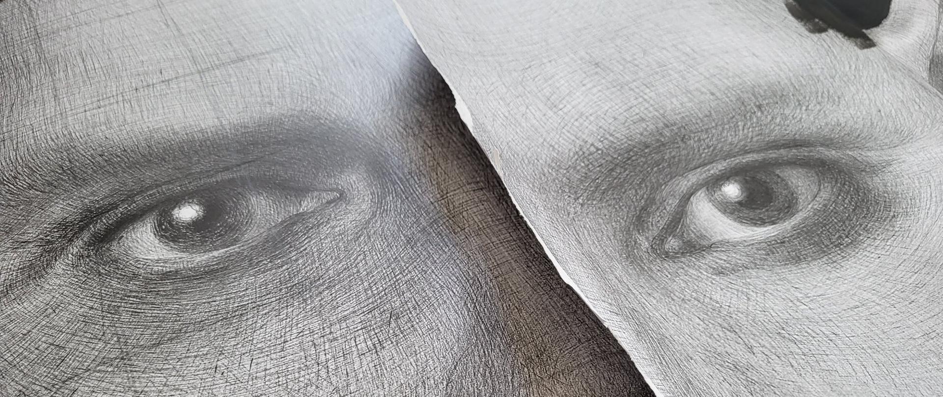 Rysunek przestawiający fragment twarzy