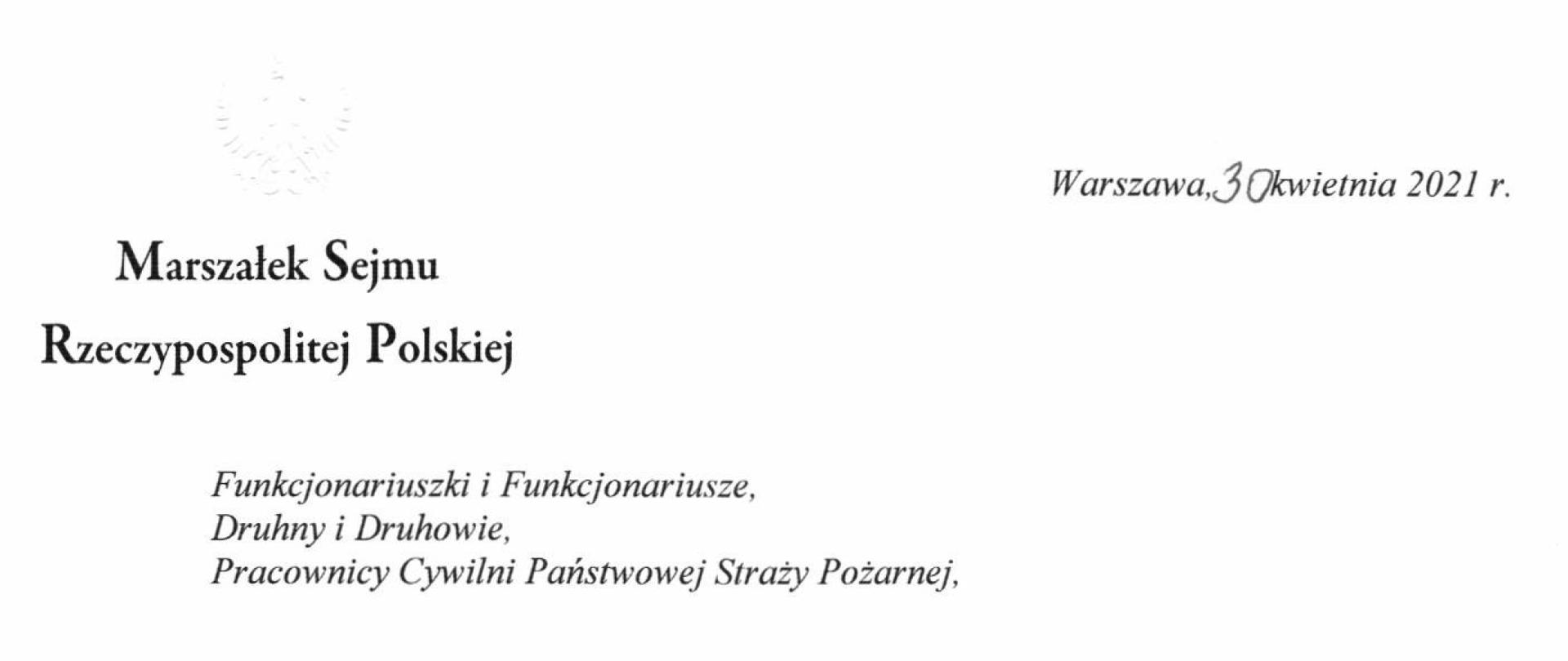 ŻYCZENIA Z OKAZJI DNIA STRAŻAKA