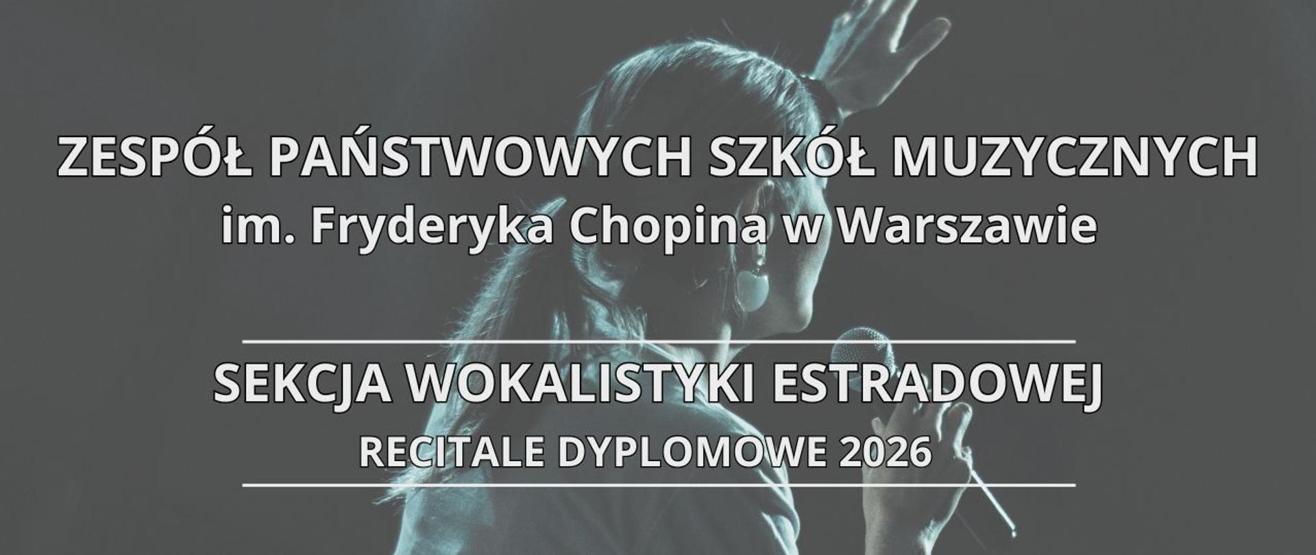 Baner - SEKCJA WOKALISTYKI ESTRADOWEJ - Recitale Dyplomowe 2026