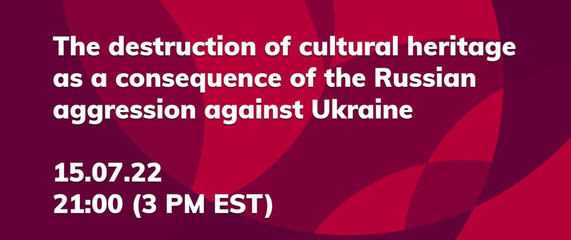 Spotkanie Rady Bezpieczeństwa ONZ poświęcone zniszczeniom dziedzictwa kulturowego Ukrainy