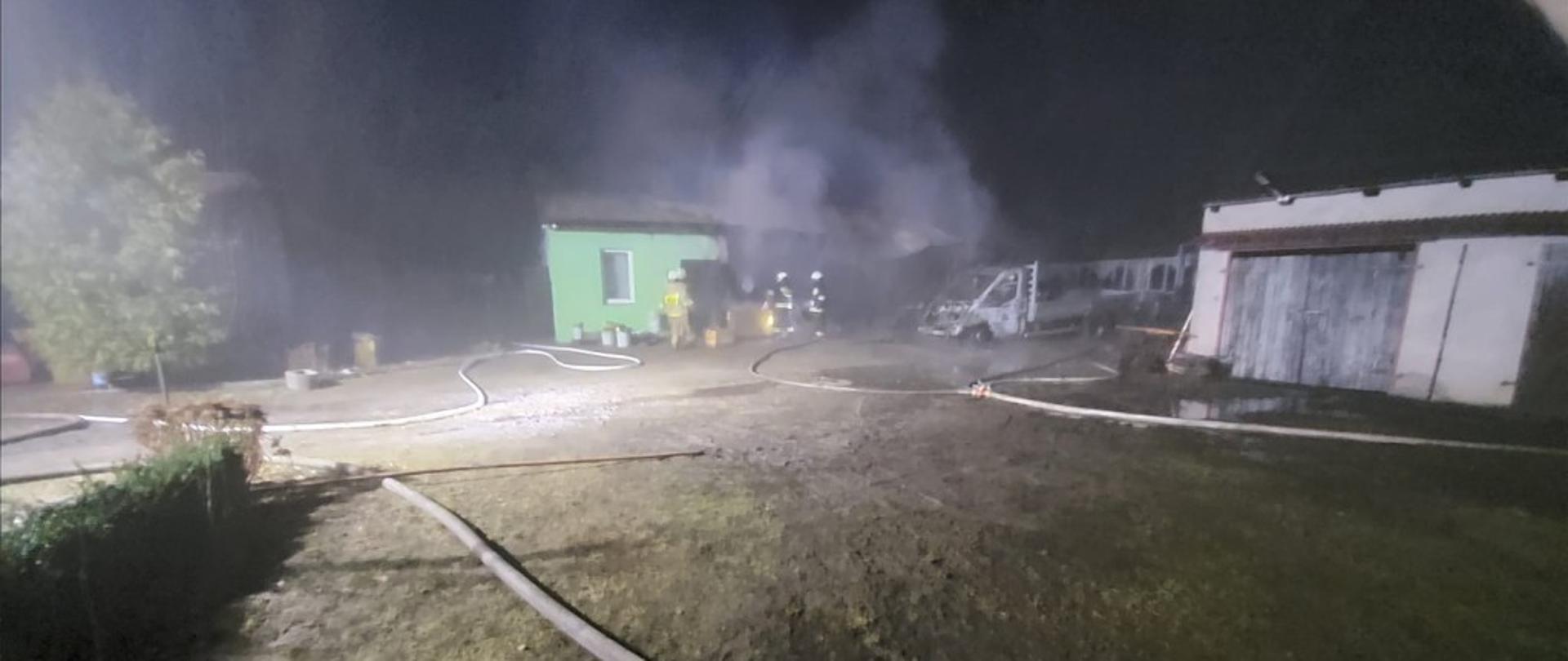 Nocny pożar w miejscowości Olek