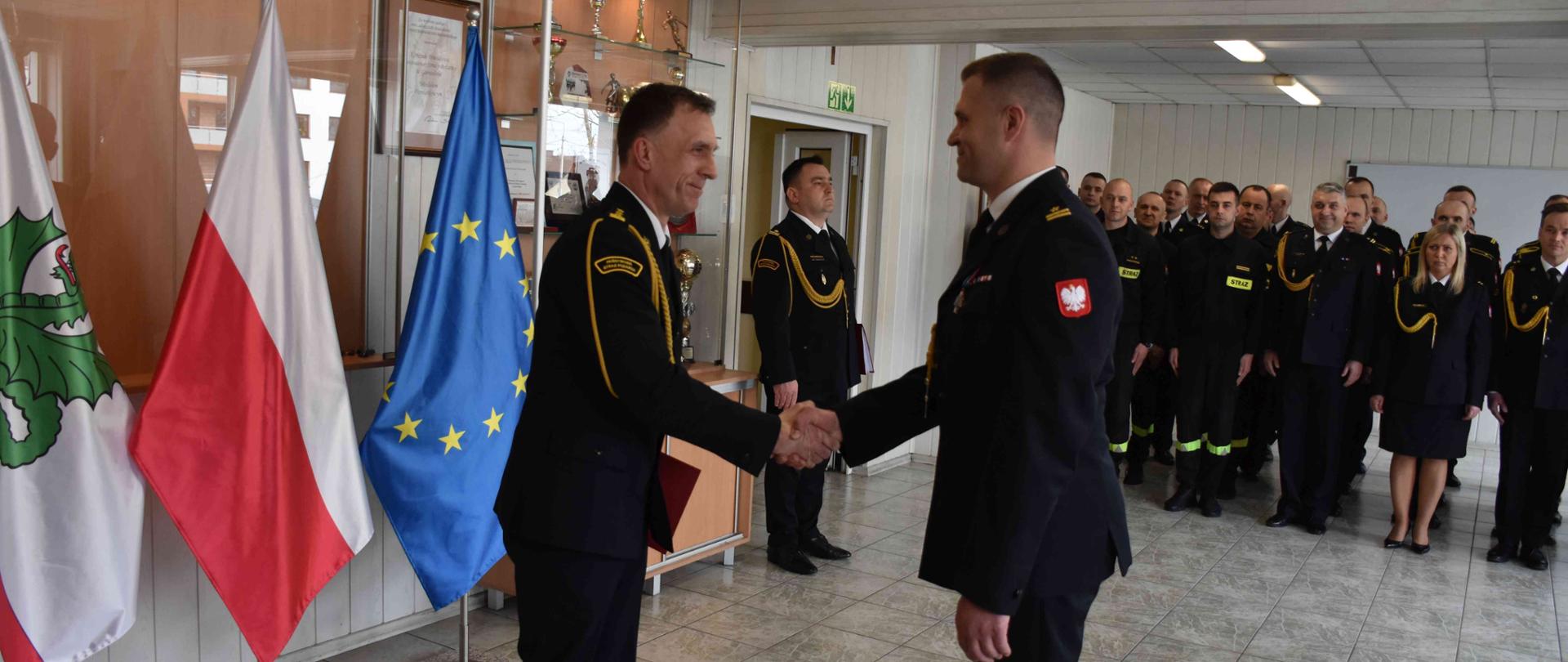 Uroczysta zbiórka z okazji powołania na stanowisko Komendanta Powiatowego PSP w Garwolinie