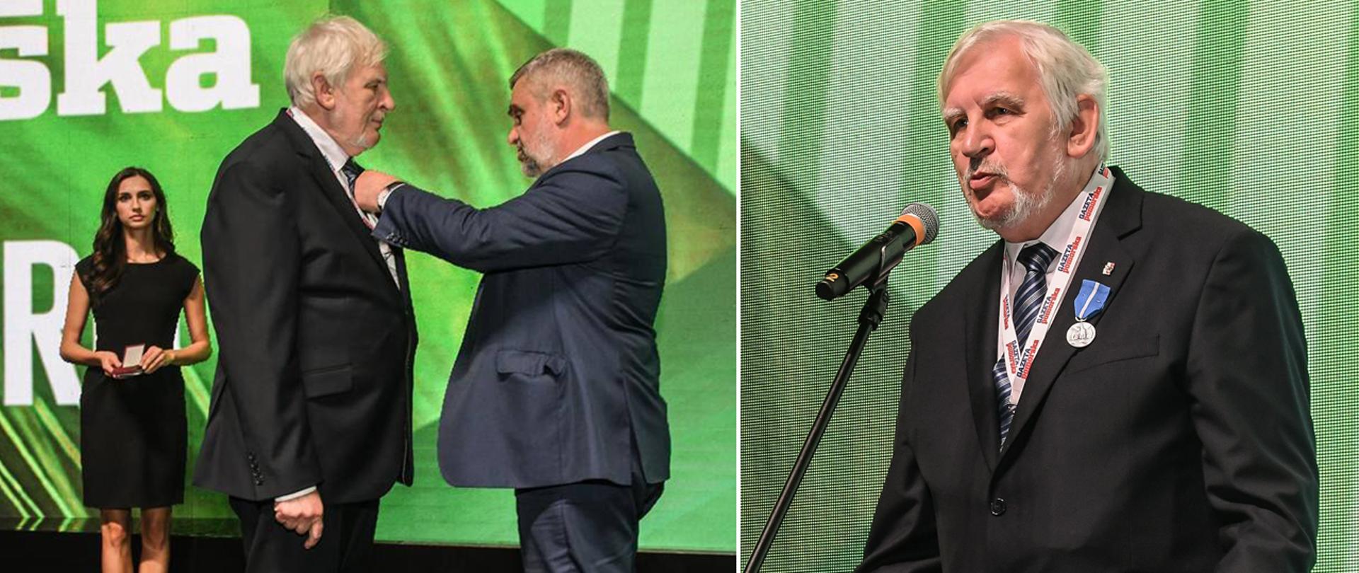 Minister J. K. Ardanowski wręcza Medal Stulecia Odzyskanej Niepodległości Michałowi Leszcycowi-Grabiance