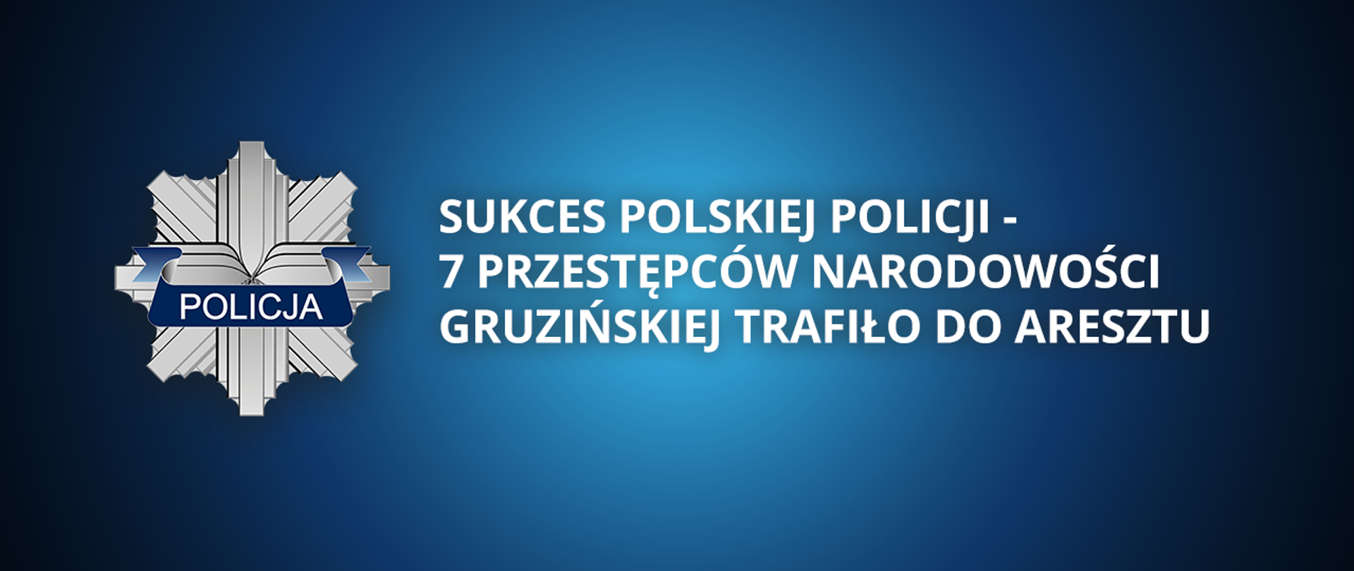 Sukces polskiej Policji - 7 przestępców narodowości gruzińskiej trafiło do aresztu
