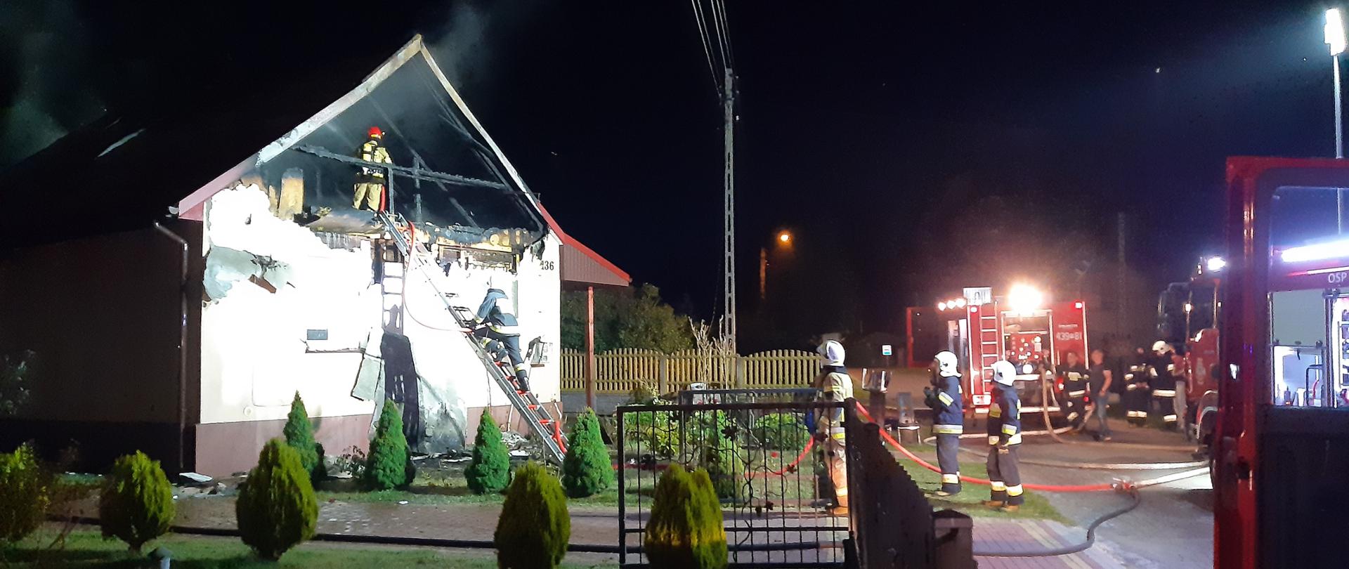 Pożar poddasza w Nadziejowie