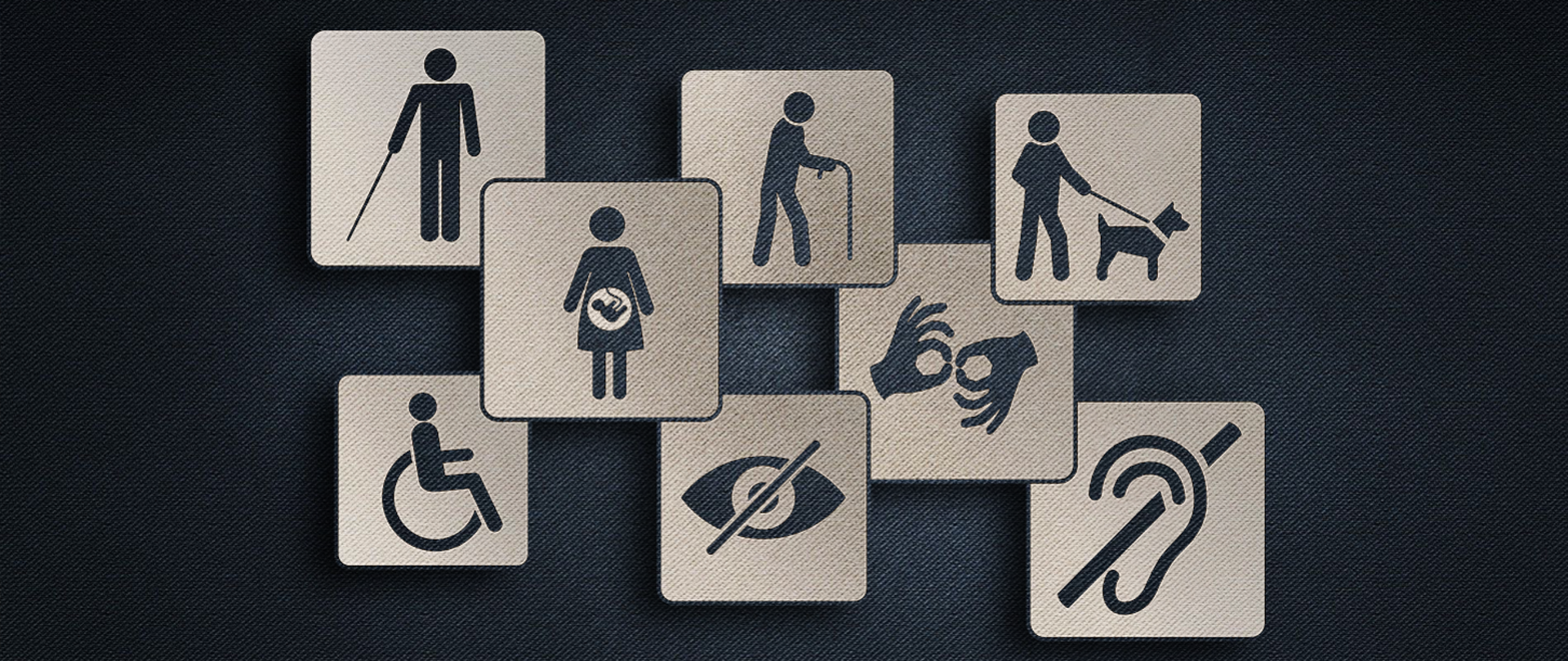 Na ilustracji znajdują się piktogramy przedstawiające osoby ze szczególnymi potrzebami.