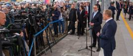 Konferencja prasowa Premiera Donalda Tuska i Ministra Dariusza Klimczaka w Łomży