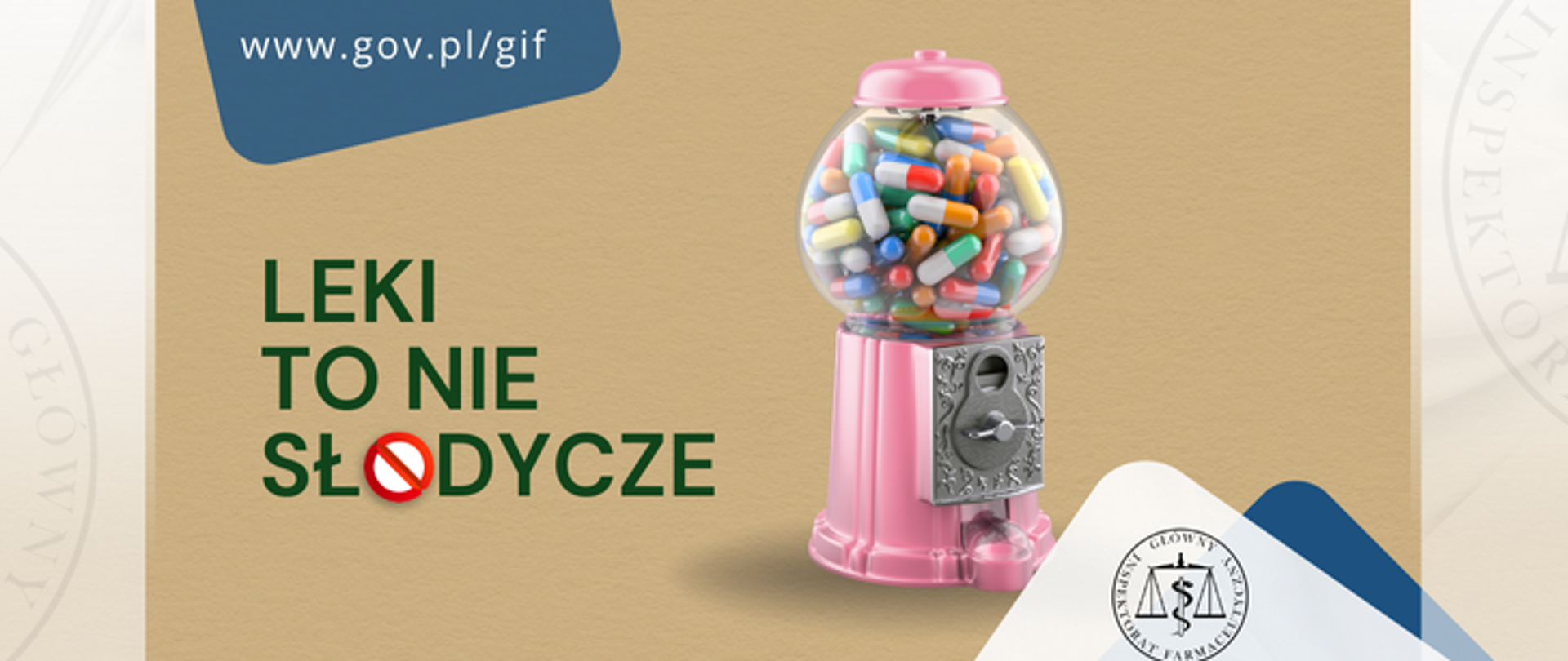 Kampania „Leki to nie słodycze”. Źródło: GIF na podstawie HMA