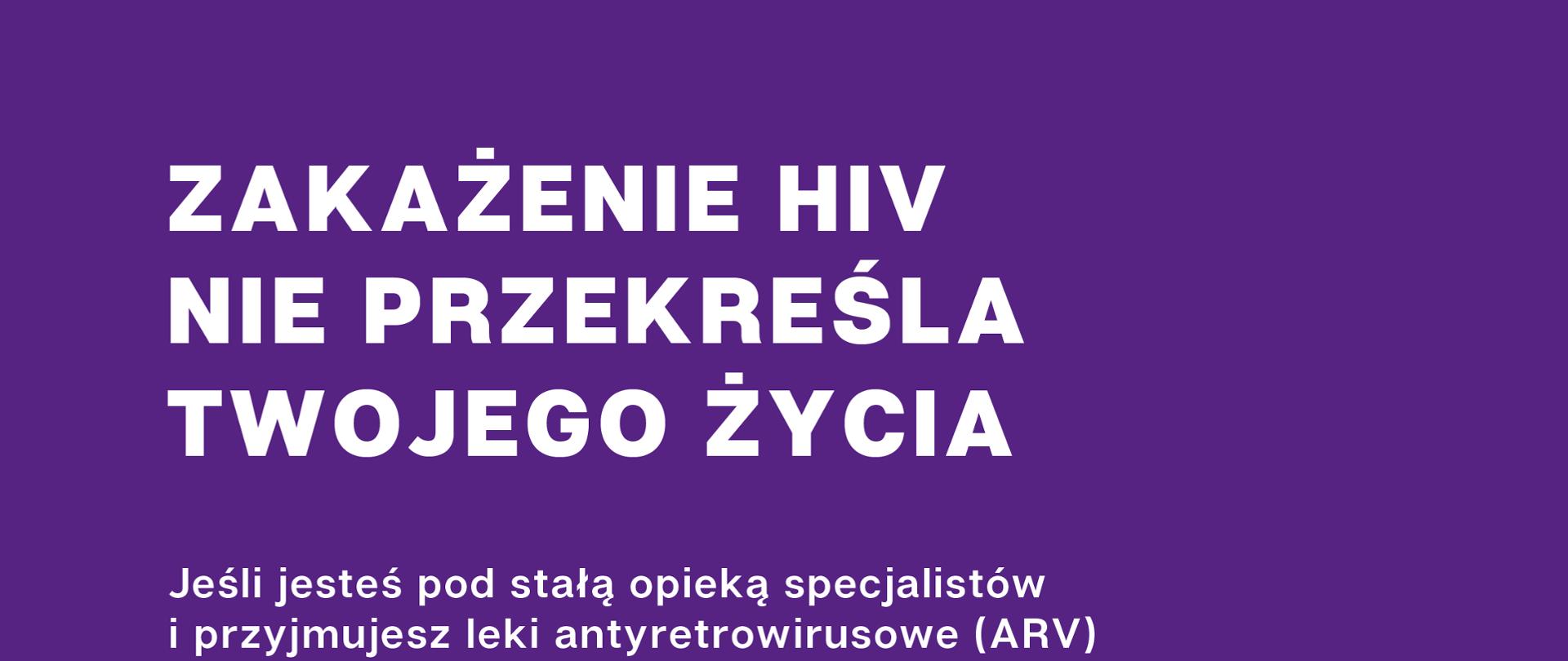 plakat informacyjny mówiący o zakażeniu HIV