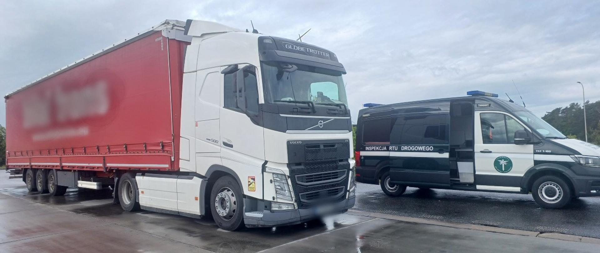 Kontrola tureckiego przewoźnika - droga S8 - brak zgłoszenia RMPD