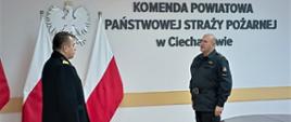 Wizyta Mazowieckiego Komendanta Wojewódzkiego PSP w Komendzie Powiatowej PSP w Ciechanowie