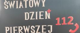 Zdjęcie przedstawia plakat dotyczący światowego dnia pierwszej pomocy