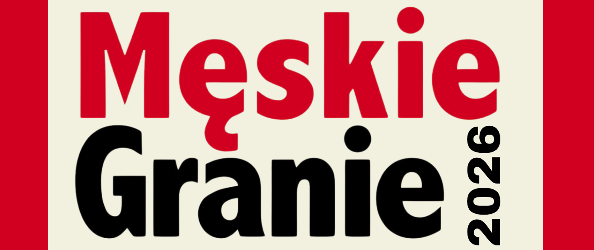 czerwono-czarne napisy na jasnym tle. U dołu plakatu sylwetka grającego saksofonisty.