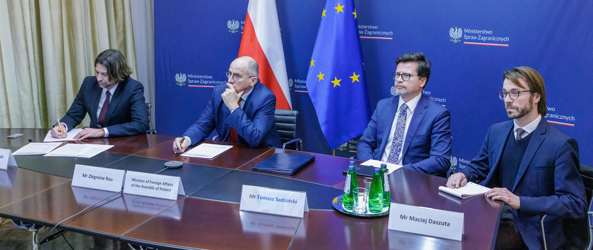 Minister Zbigniew Rau participated in the G7+ meeting on the situation in Ukraine