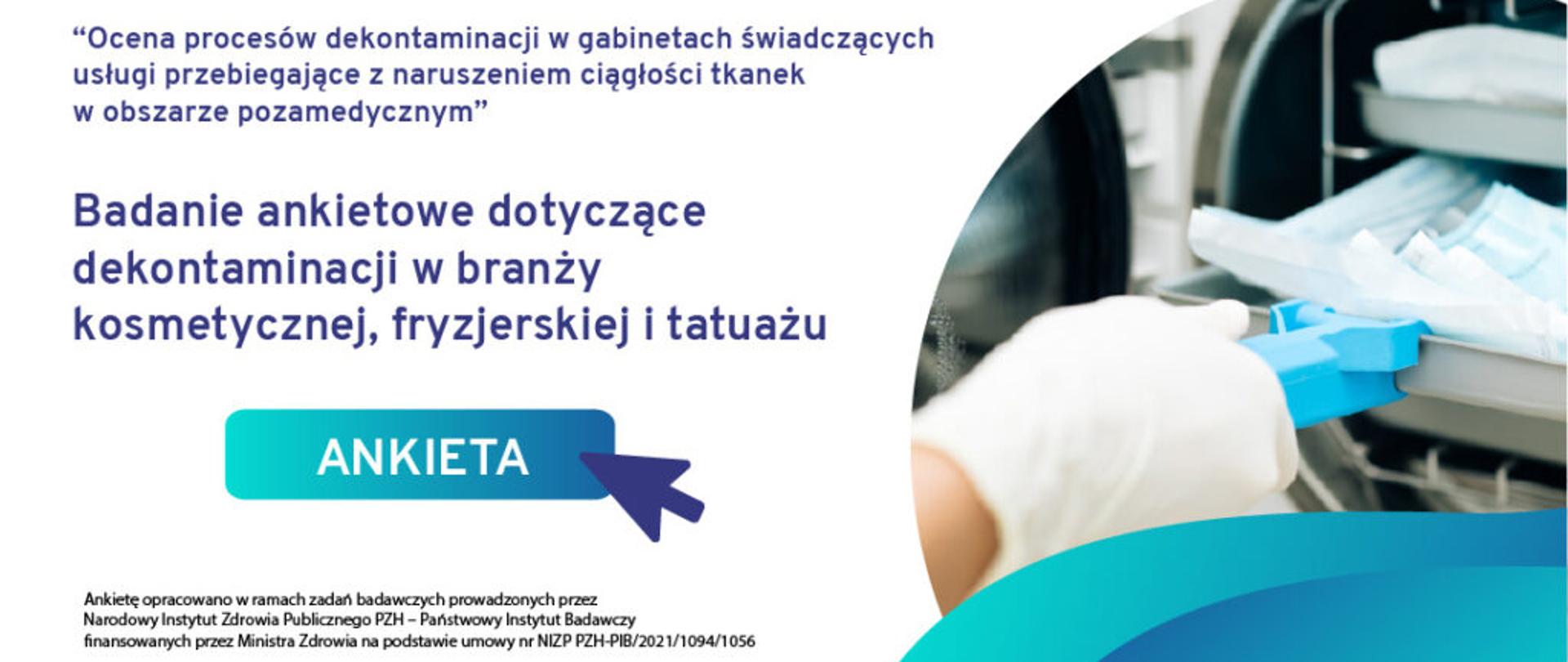 Badanie ankietowe dotyczące dekontaminacji w branży kosmetycznej, fryzjerskiej, tatuażu
