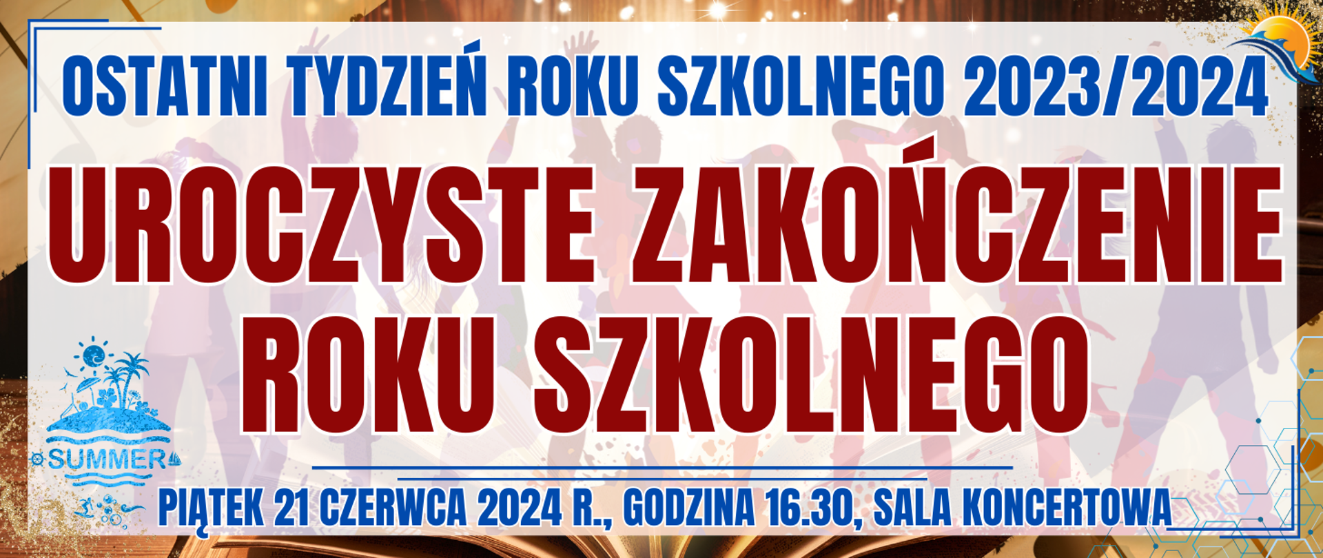 kolorowa ramka wkoło na środku tańczące postacie ludzi oraz informacja o wydarzeniu