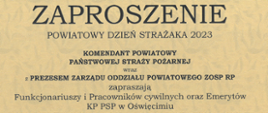 Zaproszenie na Powiatowe obchody Dnia Strażaka