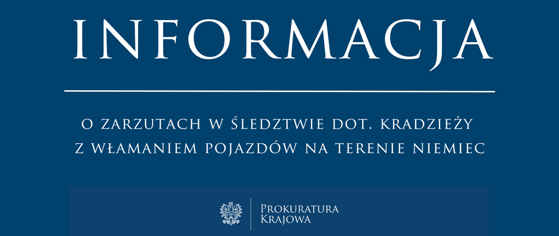 Zarzuty w śledztwie dotyczącym kradzieży z włamaniem pojazdów na terenie Niemiec