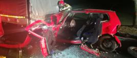 wypadek na trasie krajowej w miejscowości Ptaszkowo