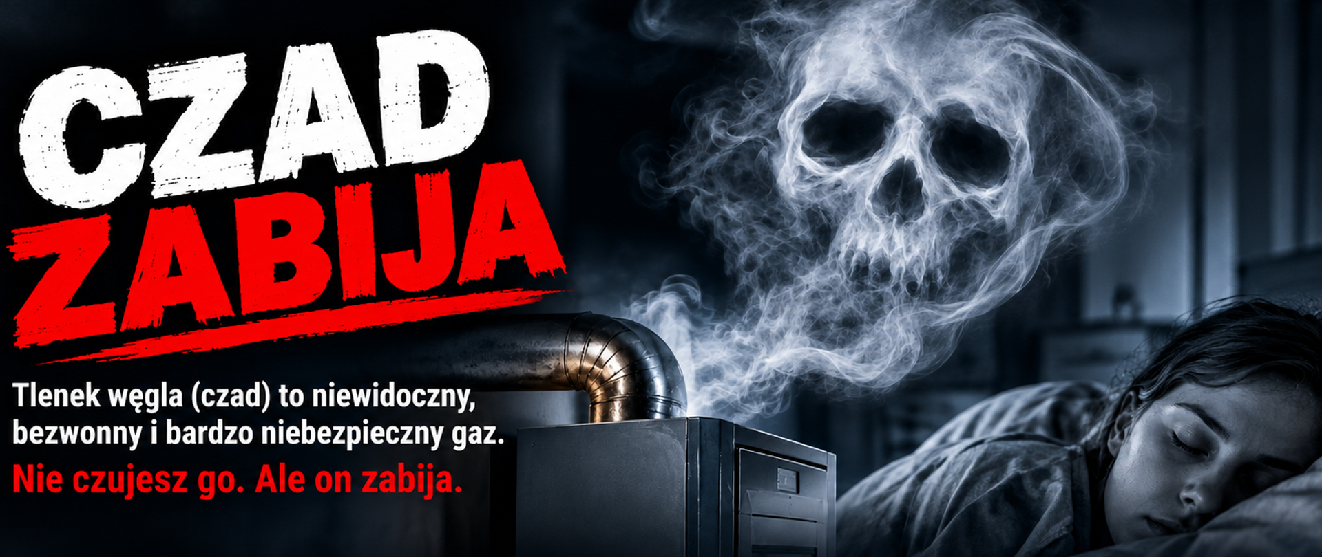 Baner informacyjny o tlenku węgla