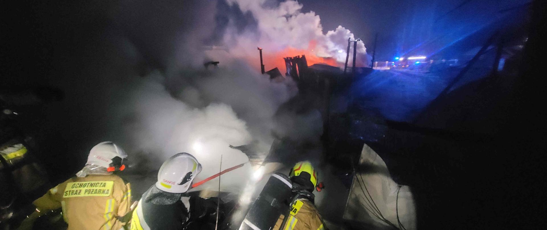 Pożar budynków w miejscowości Podszyn 