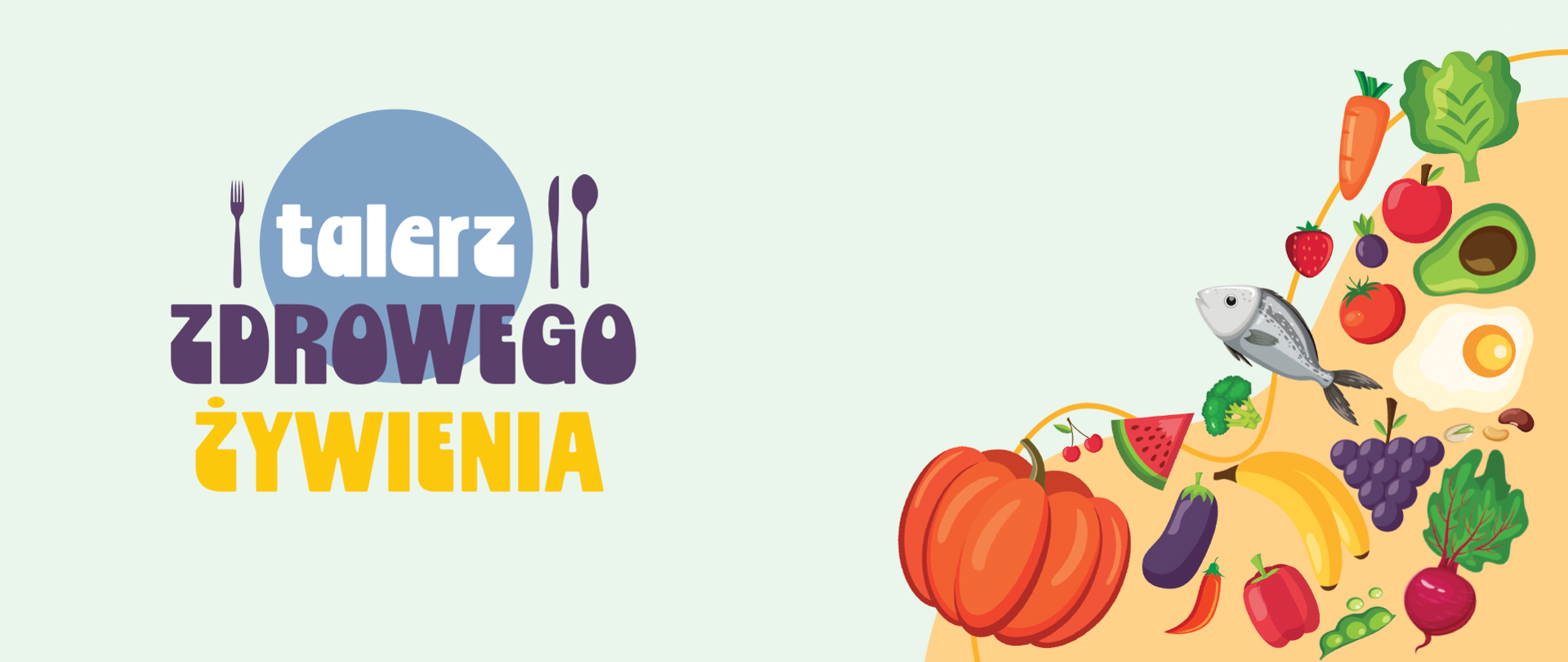 baner z napisem Talerz Zdrowego Żywienia